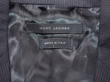 MARC JACOBS マークジェイコブス 08AWウールコットンストライプジャケット46黒 Italy製_画像3