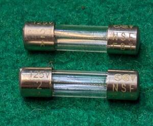  glass tube fuse Midget type FBT125V2A size diameter 5.2mm length 20mm 2 ps 1 collection nationwide equal ordinary mai 120 jpy 