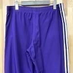 アディダス サイズ M W33~ トレーニング ジャージ ライン トラック パンツ 裏地 メッシュ ポリ 100 パープル adidas 古着 1JU0846_画像5