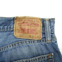 505 サイズ W33 L32 リーバイス デニム パンツ ジーンズ スリム テーパード Levi's 古着 1J1279_画像4