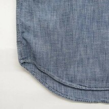 リーバイス サイズ S シャンブレー グランパ シャツ 長袖 ワンピース コットン ブルー Levi's 古着 1J0936_画像7