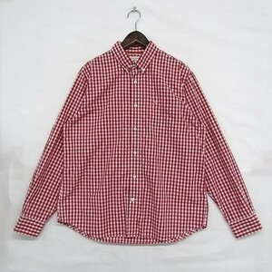 DOCKERS ギンガム チェック BD シャツ サイズ L 古着 ドッカーズ 長袖 ボタンダウン レッド系 1A1441