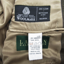 サイズ 50R ローレン ラルフローレン LAUREN RALPH LAUREN ウール テーラード ジャケット ブレザー ブラウン チェック 古着 2F0994_画像3