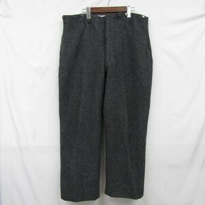 Vintage サイズ？ SOO WOOLEN MILLS ウール ハンティング パンツ トラウザーズ 肉厚 厚手 ダーク グレー 古着 ビンテージ 3N2115