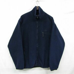 希少 90s USA製 サイズ M Helly Hansen フルジップ フリース ジャケット 刺繍 ロゴ ネイビー ヘリー ハンセン 古着 ビンテージ 3N2211