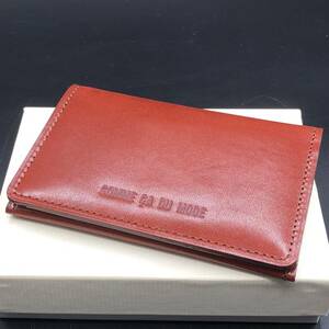 N)◎COMME CA DU MODE/コムサデモード 長財布 赤 レッド ブランド メンズ レディース 札入れ ウォレット 箱◎ I0308