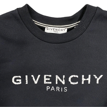 【未使用】GIVENCHY ジバンシー トップス スウェット 長袖 ロゴ 裏起毛 コットン ポリエステル ブラック 黒 キッズ 子供用 [サイズ 6]_画像3