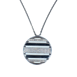 Chaumet Chaumet Class one necklace pendant accessory 750WG diamond Rucker Raver black white MM size 