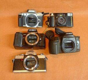k358 ジャンク MINOLTA フィルムカメラ 5点まとめセット XG‐E 7000α αSWEETⅡL α303si AF-S QUARTZ /80