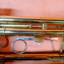 k184 Soleil ソレイユ トランペット 管楽器 ケース付 サイズ:幅約55.5cm 高さ約15cm 奥行約12cm/140_画像10