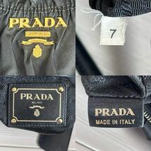 美品 プラダ ナイロンハンドバッグ ブラック ゴールド金具 黒 プリーツ ギャザー トート レディース PRADA _画像10