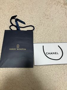 ショッパー シャネル CHANEL と ハリーウィンストン 紙袋 ブランド紙袋　