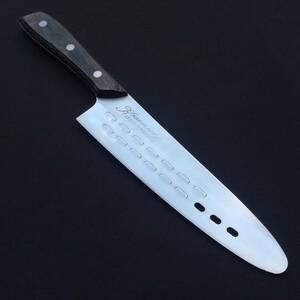 牛刀包丁 スライサー シェフナイフ 洋包丁 Kawaguchi H＆R BLADE 刃長約180㎜ 洋包丁 穴あき包丁 庖丁 Japanese Gyuto Knife 【4475】