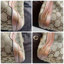 1円～希少【グッチ GUCCI】トートバッグ ハンドバッグ ワンショルダー ベラ GG柄 バンブーリボン 大容量 A4収納 保存袋付 レディース_画像6