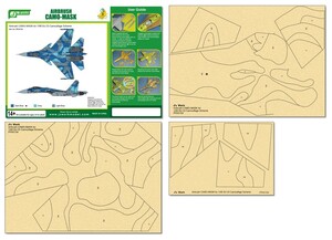 J's Work PPA5154 エアブラシ用迷彩マスキング 1/48 SU-33 カモフラージュ