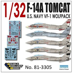 DXMデカール 81-3305 1/32 USN F-14A Tomcat VF-1 Wolfpack