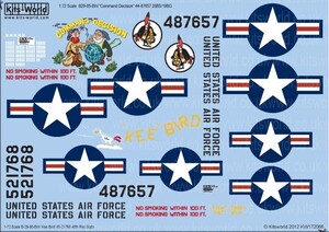 キッツワールド KW172066 1/72 米陸軍 B-29 スーパーフォートレス用デカール 第19爆撃飛行群 第28爆撃飛行隊/第95爆撃航空団