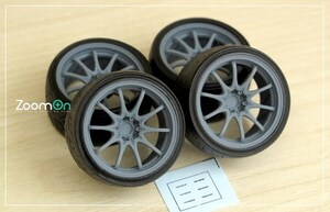 ZoomOn ZR082 1/24 19インチ レイズ CE28N ホイールセット