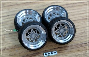 ZoomOn ZR040 1/24 15インチ SSR スターシャーク ホイールセット