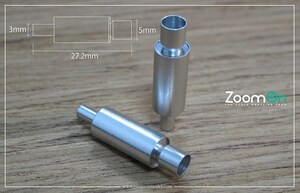 ZoomOn ZT022 1/24 HKS メタルエキゾースト (Lサイズ) - ゴールド