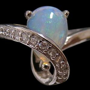 送料無料 『天然オパール』 デザインリング 指輪の画像1