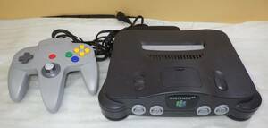 Nintendo64 ニンテンドー64 NUS-001 ブラック 本体 コントローラー付き 動作品保証#LV501645