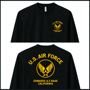 U.S. AIR FORCE ドライロンT （サイズM～5L）黒 ユーエスエアフォース【品番air102】