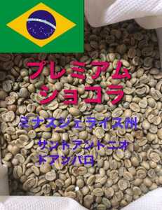 ブラジル　プレミアムショコラ1kgコーヒー生豆！焙煎はしておりません！簡単なハンドピック済みです！新しいロットがきました！