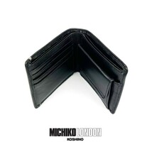 全2色 MICHIKO LONDON ミチコロンドン 山羊革 リアルレザー 二つ折り財布 ショートウォレット_画像6