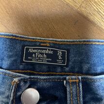 ユーズド♪abercrombie＆Fitch≪アバクロ≫♪ ウォシュ加工デニムパンツ　ジーンズ♪25インチ♪_画像3