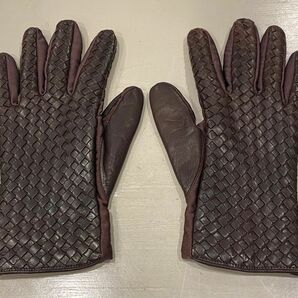 イタリア製 Gloves カシミアウールライナー付 ラムレザー・ストレッチ素材 イントレチャート　通常価格：¥15,400