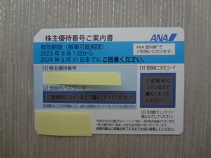 ◎ANA全日空株主優待券 1枚 2024年5月31日まで　送料無料　