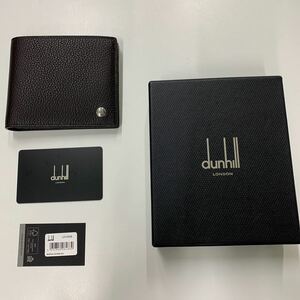 未使用品　dunhill ダンヒル メンズ二つ折り財布 札入れ　二つ折り財布 ダークブラウン　