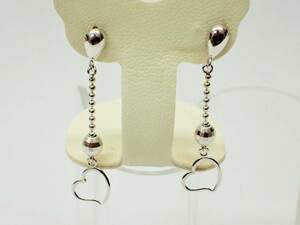K14WG Heart mirror ball earrings K218663
