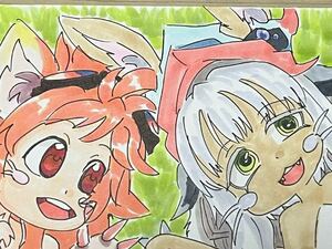 Art hand Auction Hand-drawn illustration Blessing Mitty and Nanachi Made in Abyss, comics, anime goods, hand drawn illustration