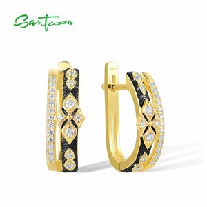  earrings white white black black yellow yellow zirconia silver ring lady's 