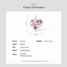ペンダント 白 ホワイト シルバー ストーン ピンク ハート リング レディース_画像3
