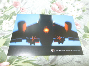 送料込! 　JALエクスプレス　JEX　ポストカード　D　(日本航空 航空 絵はがき・絵葉書・飛行機・エアライン・キャビンアテンダント