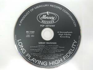 Pop Artistry Sarah Vaughan サラ・ヴォーン MG21069(UCCM-3057) CDのみ 再生確認済 a047