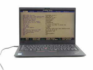 中古Lenovo ThinkPad X1 　 Carbon　6th Core 8世代I5　 8GB　14型 　BIOSまで表示　ノートパソコン　詳細不明　ジャンク扱い