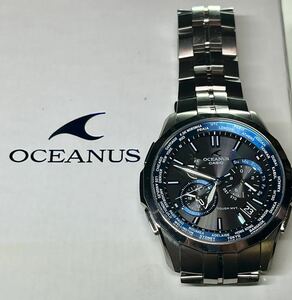 送料無料 カシオ CASIOオシアナス OCEANUS マンタ OCW-S1400 電波時計 ソーラー　ケース　駒　取説