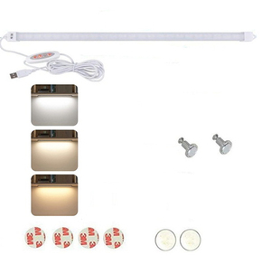 LED バーライト USB 調色調光機能付き マグネット 52cm 無段階調光 キャンプ キッチン 棚下 アウトドア スイッチ付き 間接照明 デスク