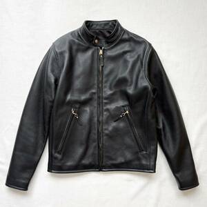 ■1円〜 ＜極美品!!＞■BEAMS PLUS ビームスプラス TETSU レザーライダース ジャケット 本革 ブラック 黒 Mサイズ USA製 38-18-0132-343