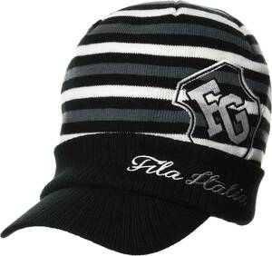 【送料無料】FILA GOLF（フィラ ゴルフ）ツバ付きニットキャップ SIZE：F