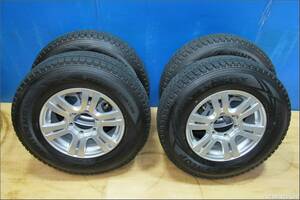 ★★5498★★ダンロップ 195/80R15 LT スタッドレスタイヤ★★社外 15×6J・ET 33・穴 6・PCD 139.7 アルミホイール4本セット★★