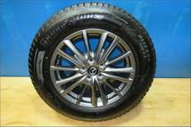 ★美品★ブリヂストン・225/65R17スタッドレスDM-V3タイヤ・マツダ純正・17×7J・ET45・穴5・PCD114.3・CX-5アルミホイール4本セット★_画像2