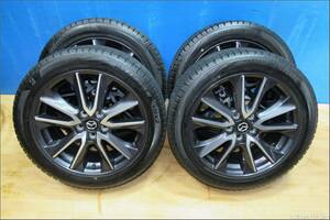 サ★5573★ブリヂストン・215/50R18スタッドレス・2021年・タイヤ・マツダ純正・18×7J・ET50・穴5・PCD114.3アルミホイール★