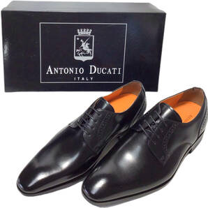 ANTONIO DUCATI アントニオデュカティDC1175 26.5cm ブラック メンズビジネスシューズ 3E 外羽根 プレーントゥ ロングノーズ 紳士 