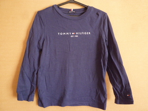 TOMMY HILFIGER トミーヒルフィガー 子ども 長袖 Tシャツ 110 ORGANIC COTTON 紺