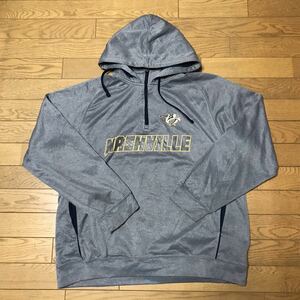 NHL NASHVILLE PREDATORS MEN’S 1/3-ZIP HOODIE size-L(着丈68身幅63) 中古 送料無料 NCNR